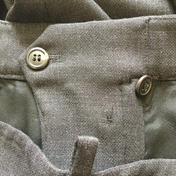 DSQUARED Pants Gray Mid-Rise Wide-Leg Wool… - Picture 4 of 9